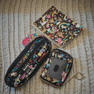 Justice 3pc Bobbie Monkey Set: Notebook, New Pencil Case & Zip Wallet